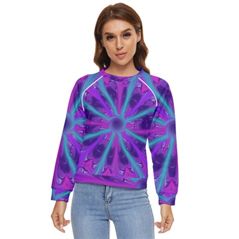 Wallpaper Tie Dye Pattern Women s Long Sleeve Raglan T-shirt by Ravend