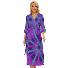 Wallpaper Tie Dye Pattern Midsummer Wrap Dress by Ravend