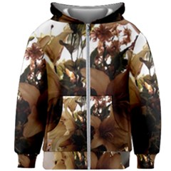 Lilies-1-1 Kids  Zipper Hoodie Without Drawstring