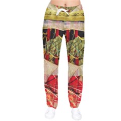 Collage Women Velvet Drawstring Pants