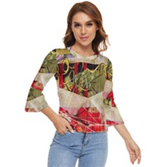 Collage Bell Sleeve Top