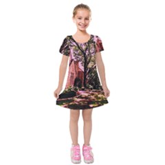 Hot Day In  Dallas-6 Kids  Short Sleeve Velvet Dress