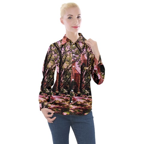 Hot Day In  Dallas-6 Women s Long Sleeve Pocket Shirt by bestdesignintheworld