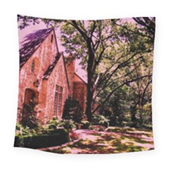 Hot Day In  Dallas-6 Square Tapestry (large)