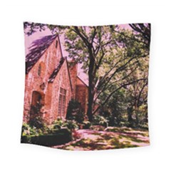 Hot Day In  Dallas-6 Square Tapestry (small)