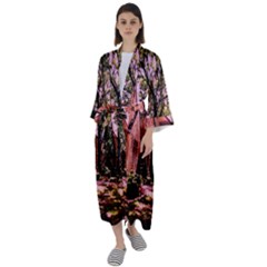 Hot Day In  Dallas-6 Maxi Satin Kimono by bestdesignintheworld