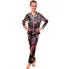 Hot Day In  Dallas-6 Kids  Satin Long Sleeve Pajamas Set by bestdesignintheworld