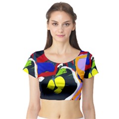 Japan Is So Close-1-1 Short Sleeve Crop Top by bestdesignintheworld