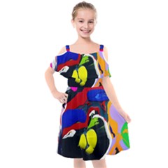 Japan Is So Close-1-1 Kids  Cut Out Shoulders Chiffon Dress by bestdesignintheworld