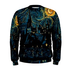 Castle Starry Night Van Gogh Parody Men s Sweatshirt by Sarkoni