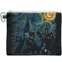 Castle Starry Night Van Gogh Parody Canvas Cosmetic Bag (xxxl) by Sarkoni