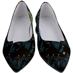 Castle Starry Night Van Gogh Parody Women s Block Heels  by Sarkoni