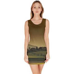 Mountains Village Trees Hills Bodycon Dress by Sarkoni