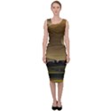 Mountains Village Trees Hills Sleeveless Pencil Dress View1