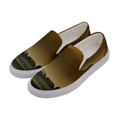 Mountains Village Trees Hills Women s Canvas Slip Ons by Sarkoni