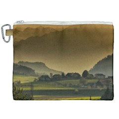 Mountains Village Trees Hills Canvas Cosmetic Bag (xxl) by Sarkoni