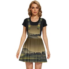 Mountains Village Trees Hills Apron Dress by Sarkoni