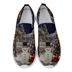 Christmas Landscape Women s Slip On Sneakers by Sarkoni