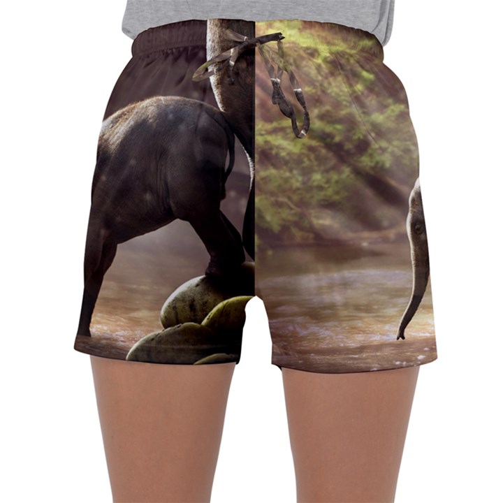 Baby Elephant Watering Hole Sleepwear Shorts