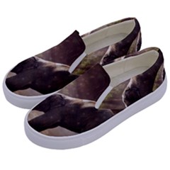 Baby Elephant Watering Hole Kids  Canvas Slip Ons by Sarkoni