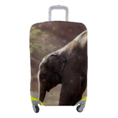 Baby Elephant Watering Hole Luggage Cover (small) by Sarkoni