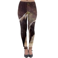 Baby Elephant Watering Hole Lightweight Velour Leggings by Sarkoni