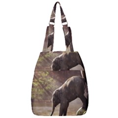 Baby Elephant Watering Hole Center Zip Backpack by Sarkoni