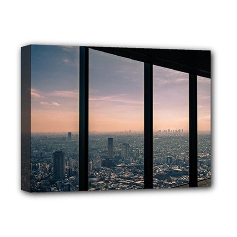 Shibuyasky Shibuya Tokyo Japan Deluxe Canvas 16  X 12  (stretched)  by Sarkoni