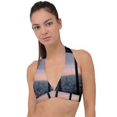 Shibuyasky Shibuya Tokyo Japan Halter Plunge Bikini Top by Sarkoni