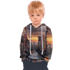 River Buildings City Urban Kids  Overhead Hoodie by Sarkoni