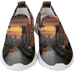 River Buildings City Urban Kids  Slip On Sneakers by Sarkoni