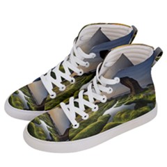 Coast Algae Sea Beach Shore Women s Hi-top Skate Sneakers by Sarkoni