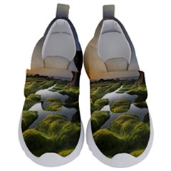 Coast Algae Sea Beach Shore Kids  Velcro No Lace Shoes by Sarkoni