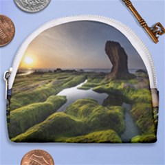 Coast Algae Sea Beach Shore Horseshoe Style Canvas Pouch by Sarkoni