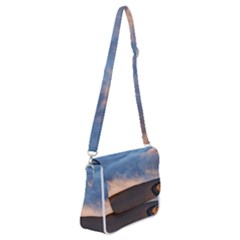 Landscape Sky Clouds Mountain Road Shoulder Bag With Back Zipper by Sarkoni