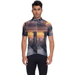 River Buildings City Urban Men s Short Sleeve Cycling Jersey by Sarkoni