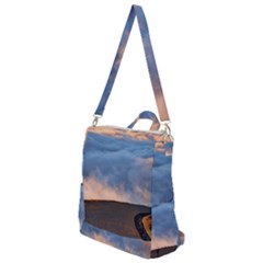 Landscape Sky Clouds Mountain Road Crossbody Backpack by Sarkoni