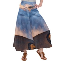 Landscape Sky Clouds Mountain Road Women s Satin Palazzo Pants by Sarkoni