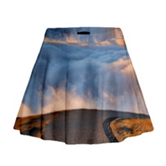 Landscape Sky Clouds Mountain Road Mini Flare Skirt by Sarkoni