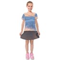 Landscape Sky Clouds Mountain Road Kids  Short Sleeve Velvet Dress View1