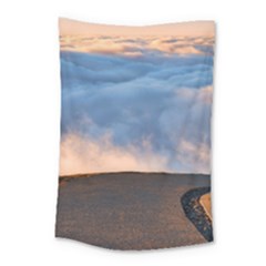 Landscape Sky Clouds Mountain Road Small Tapestry by Sarkoni