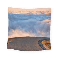 Landscape Sky Clouds Mountain Road Square Tapestry (small) by Sarkoni