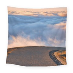 Landscape Sky Clouds Mountain Road Square Tapestry (large) by Sarkoni