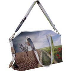 Climate Landscape Canvas Crossbody Bag by Sarkoni