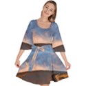 Landscape Sky Clouds Mountain Road Velour Kimono Dress View1