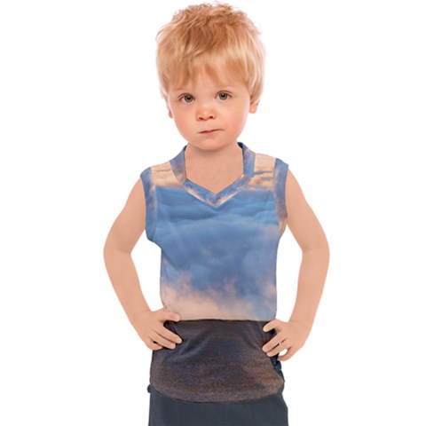 Landscape Sky Clouds Mountain Road Kids  Sport Tank Top by Sarkoni