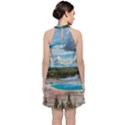 Mountains Trail Forest Yellowstone Velvet Halter Neckline Dress  View2