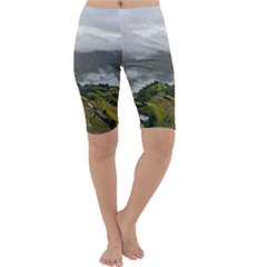 Residential Paddy Field Step Cloud Cropped Leggings  by Sarkoni