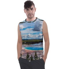 Mountains Trail Forest Yellowstone Men s Regular Tank Top by Sarkoni