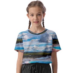 Mountains Trail Forest Yellowstone Kids  Basic T-shirt by Sarkoni